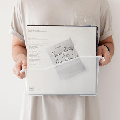 IRIS USA Plastic Book Bin Magazine Holder, 8-Pack, Vertical Standing Connecting Container Box for Office Dorm Study Homework Binder Notebook File Craft Stationery Supplies Organizer Caddy, Clear