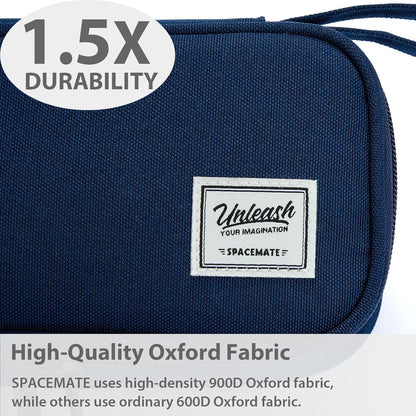 Pencil Case Pouch Box Bag School Supplies Girls Boys Kids, Cute Preppy Stuff Large Big Capacity Aesthetic Pen Organizer, Back to College Stationary, Midnight Blue, Standard Stlye, 1800ml