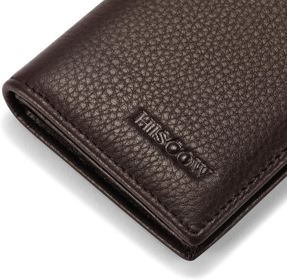 Leather Business Card Case Holder for Men & Women, Italian Calfskin