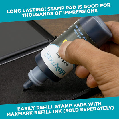 MaxMark Large Orange Stamp Pad - 2-3/4" by 4-1/4" - Premium Quality Felt Pad