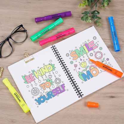 Highlighters Bulk, 108 Pack Tank Style Highlighters Assorted Fluorescent Colors Set, 6 Bright Colors Chisel Tip Highlighter Markers for Kid and Adult Coloring, Highlighting as School Supplies