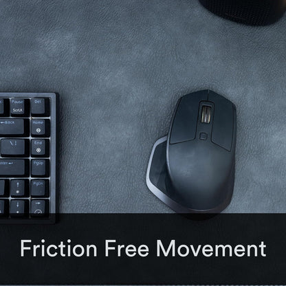 Premium Distressed Faux Vegan Leather Desk Mat | Multifunctional Desk Pad for Home Office | (Black/Grey, 15.75" x 36")