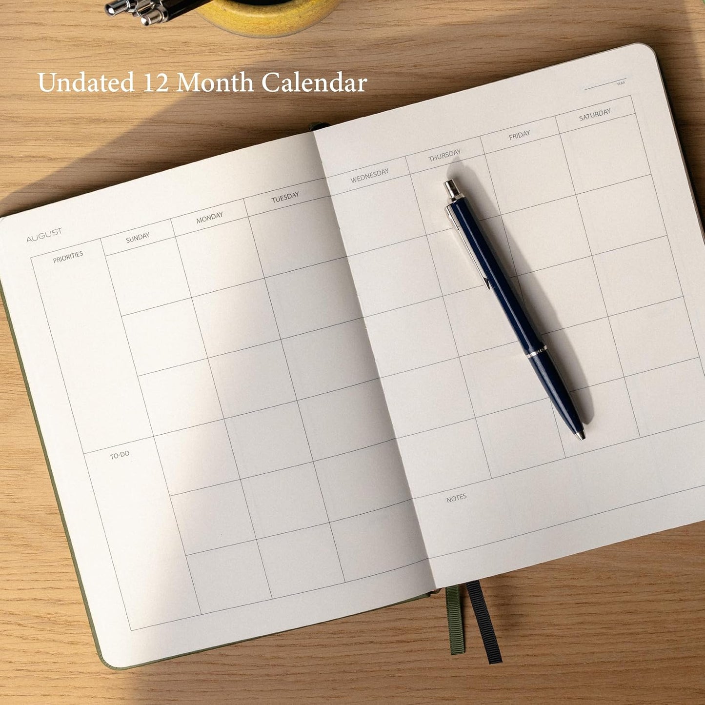 Anecdote 2026 Planner: 52 Week Daily Planner, Yearly, Monthly & Weekly Workflow for Planning Your Success – Vegan Leather Hardcover, Start Anytime & Achieve your Goals - Black