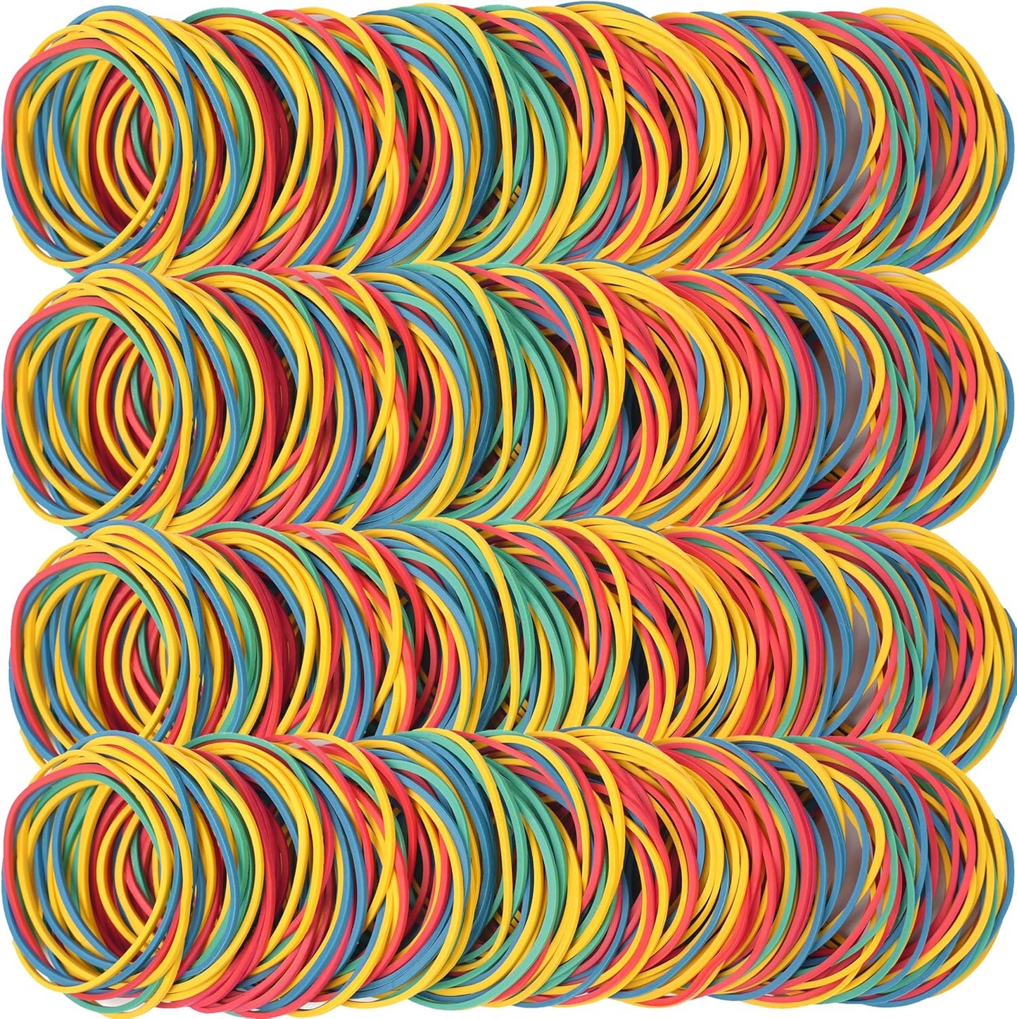 Rubber Bands size#19 Colors 500pcs Elastic Rubber Bands for Office Supplies Home Size19 Blue Yellow Red Green