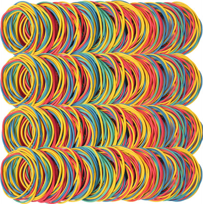 Rubber Bands size#19 Colors 500pcs Elastic Rubber Bands for Office Supplies Home Size19 Blue Yellow Red Green