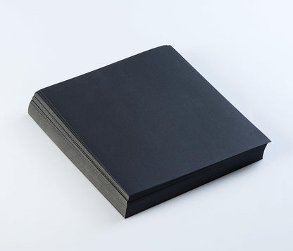 BNC Letter Size Linen Texture Paper Presentation Covers Black Color, Pack of 100