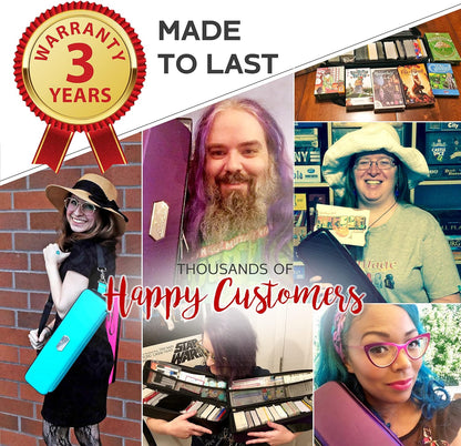 Quiver Time Purple Quiver Card Carrying Case - TCG Cards Deck Box Holder for Trading Cards, MTG Bag Playing Card Case (+Wrist & Shoulder Strap, Dividers, Separators, Corner Pads + 100 Apollo Sleeves)