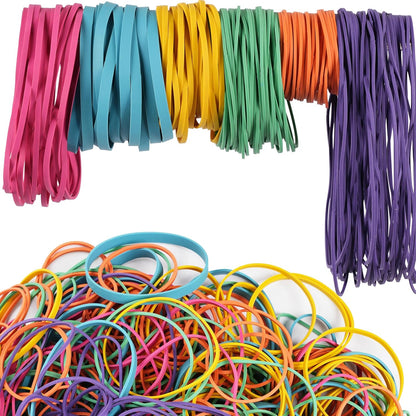 AMUU Rubber Bands Assorted Size Multicolor 0.5 lb size#16,size19,size33,size64,size117,size 4.8in