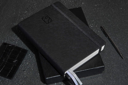 Undated Daily Planner – 6-Month A5 Productivity Organizer with Full Page Per Day, Hourly Schedule, Goal Setting, Habit Tracker, Weekly & Monthly Pages – Hardcover Time Management Notebook (Black)