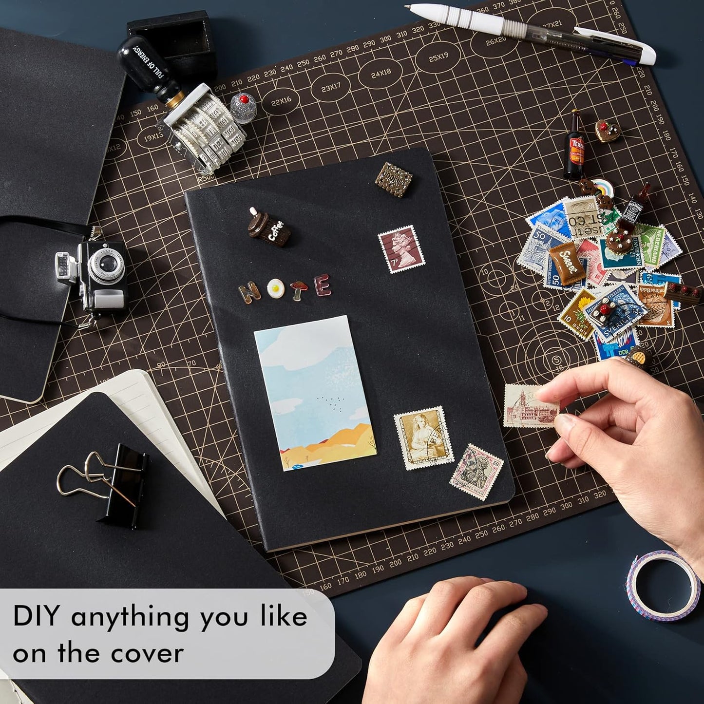 feela 36 Pack Soft Cover Journal Bulk, Lined Blank Travel Journal for Women Men Writing, Notebooks College Ruled for Work, Note Taking Notebook School Business Supplies, 8.2” x 5.5”, A5, Black