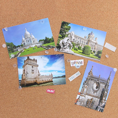 Push Pins 400-count Flat Clear Thumb Tacks Steel Point and Plastic Head for Corkboard and Wooden Photo Wall