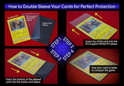 Pro Support Accessories 200 Premium Ultra Clear, Perfect for Double sleeving, fits Standard Size Trading Cards