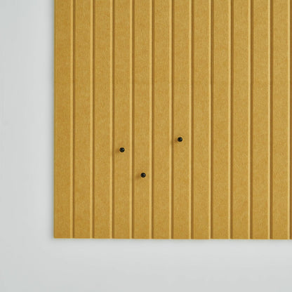 Large Cork Boards for Walls Black Felt Alternative - Slat Wall Paneling, Bulletin Board Tiles for Home Decor, Push Pin Corkboard Organizer for Office or Classroom-12-Pack Panel Kit (Mustard)