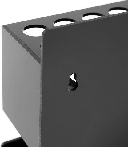 MyGift Dry Erase Marker Holder 10 Slots Whiteboard Marker Holder for Wall Dry Erase Eraser Holder Wall Mount Black