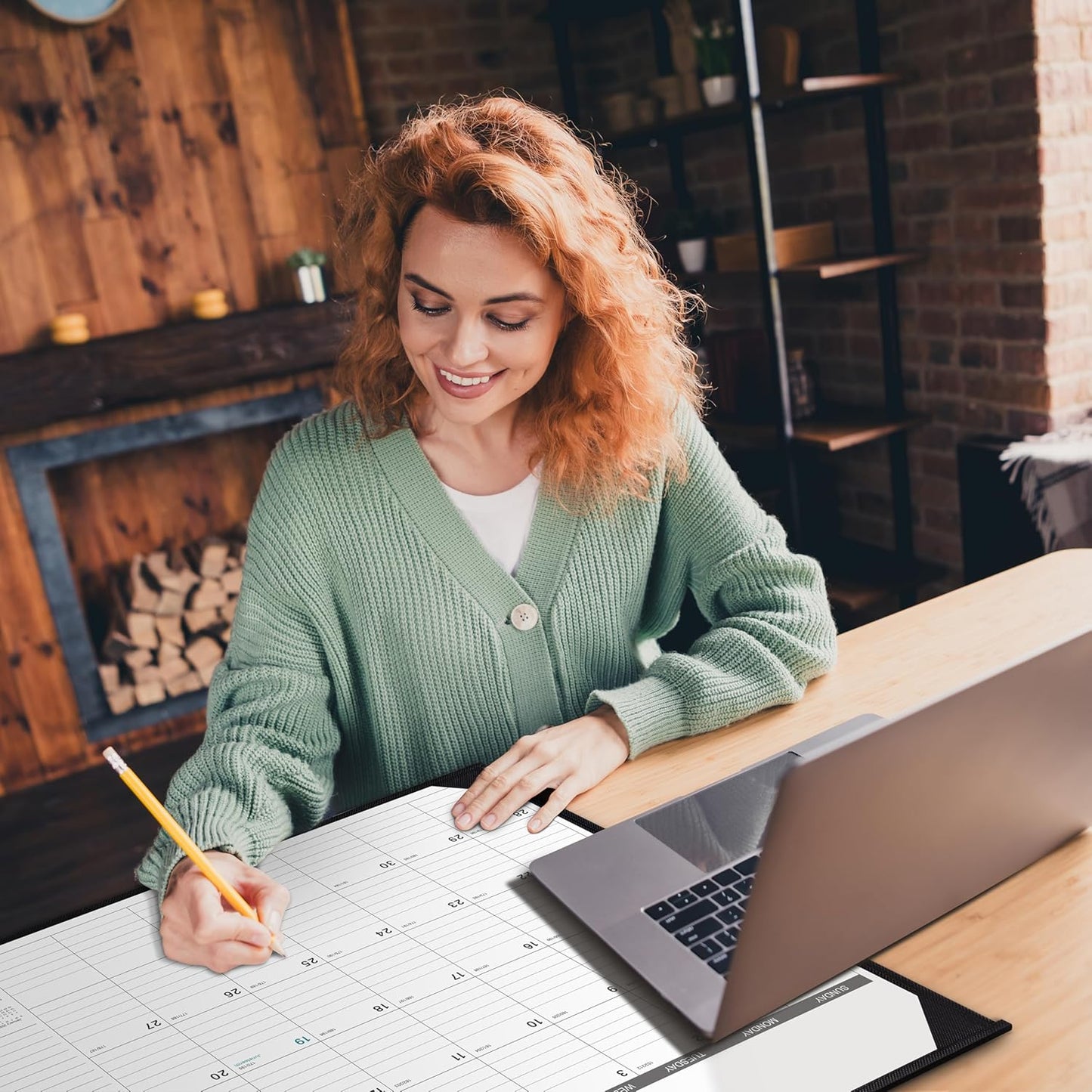 2026 Desk Calendar - Large Desk Calendar 2026, Jan. 2026 – Dec. 2026, 22" x 17", Office Supplies, Corner Protector, Ruled Blocks, 2-in-1