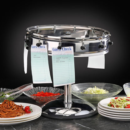 New Star Stainless Steel Order Wheel Ticket Holder, 12 Clips, 14-Inch Dia with 10-Inch Chrome Heavy Base, 1 Piece