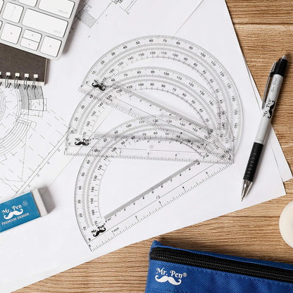 Mr. Pen Protractor, 6 Inches Protractor, Pack of 3