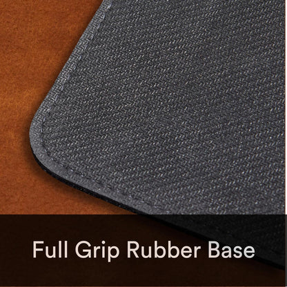 Premium Distressed Faux Vegan Leather Desk Mat | Multifunctional Desk Pad for Home Office | (Brown/Tan, 12" x 36")