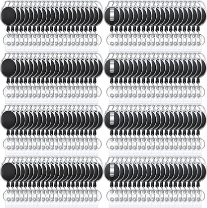 Honoson 170 Pcs Heavy Duty Retractable Badge Reels Batch ID Badge Holder Retractable Clip Bulk Key Holder with Ring for Office Worker Employee, Doctor Nurse Gifts (Black)