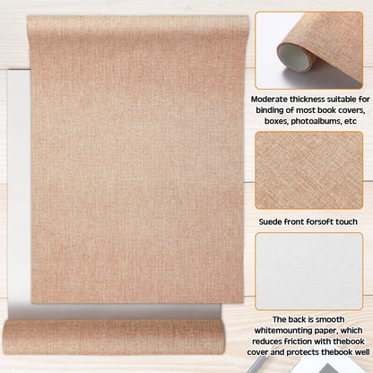 4 Pcs Book Cloth Bookcover Fabric Surface with Paper Backed Binding Cloth Fabric Book Cover for Scrapbooking Album DIY Craft Supplies Home, 4 Colors(Classic Color,40 x 16 Inches)