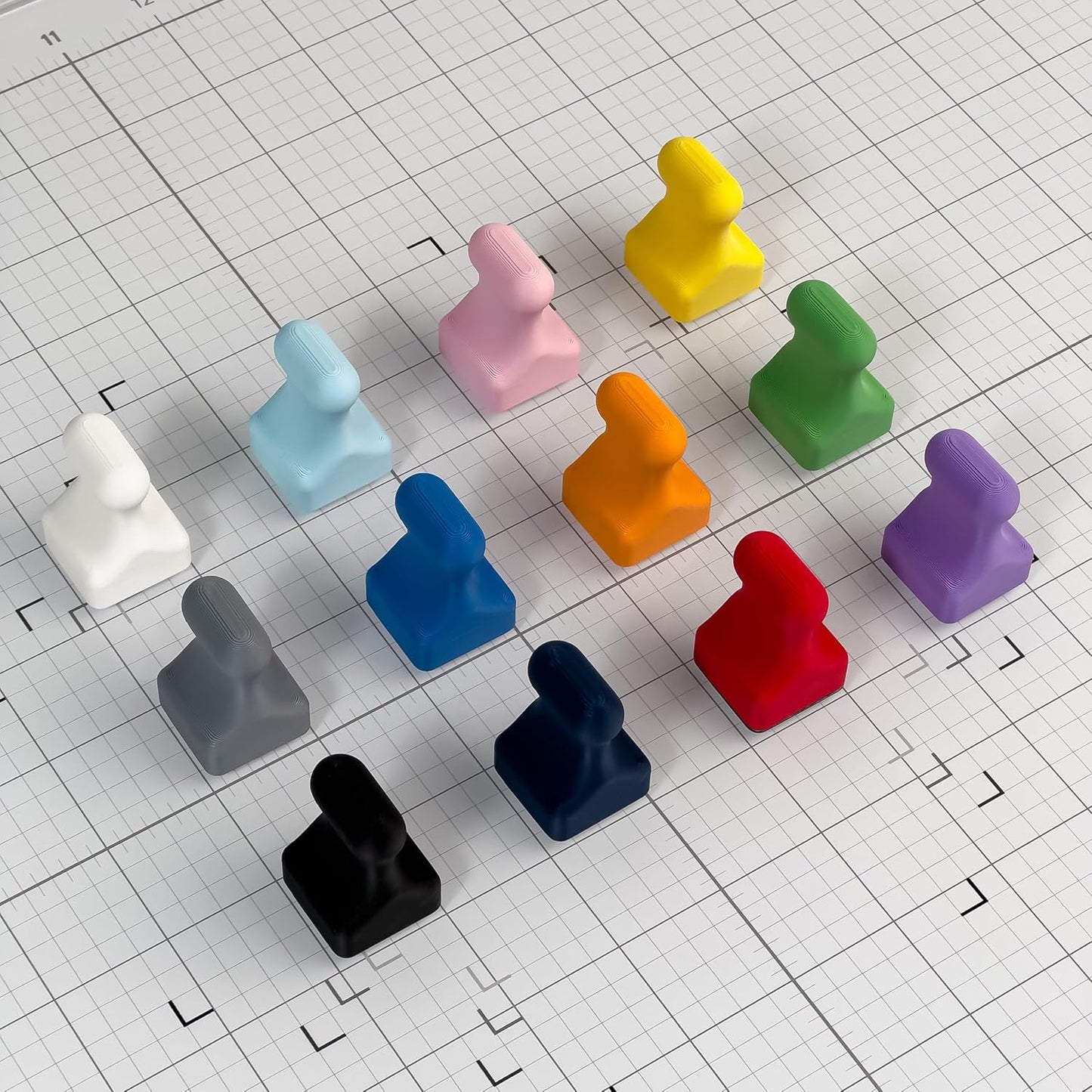 Glassboard Studio MiniPawn Magnet - Strong Neodymium Rare Earth Magnets for Fridge, Whiteboard, Locker & Magnetic Glassboards - Crafting & Office Use - Strong Fridge Magnets (Periwinkle Purple, 12)