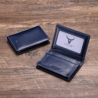 Leather Business Card Case Holder for Men & Women, Italian Calfskin