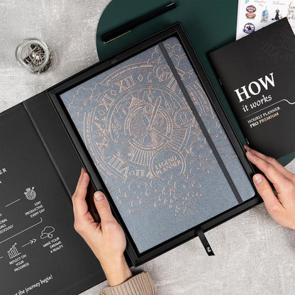 Legend Planner PRO Premium – Large Undated Weekly, Monthly & Budget Planner with Habit Tracker – Life Organizer for Time & Task Management, Goal Setting & Productivity – A4 size (Mystic Gray)