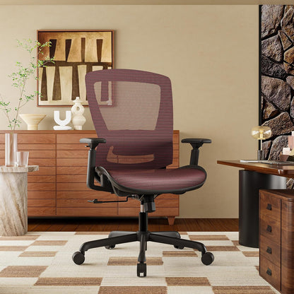 ELABEST T96 Mesh Office Chair,Ergonomic Computer Desk Chair,Sturdy Task Chair- Adjustable Lumbar Support & Armrests,Tilt Function,Comfort Wide Seat,Swivel Home Office Chair