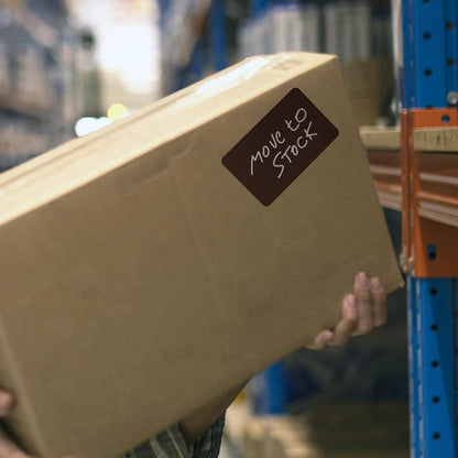 Kenco Color Coding 3 X 5 Rectangle Labels, Inventory Control Stickers 500 Labels Per Roll, Made in The USA (Brown)