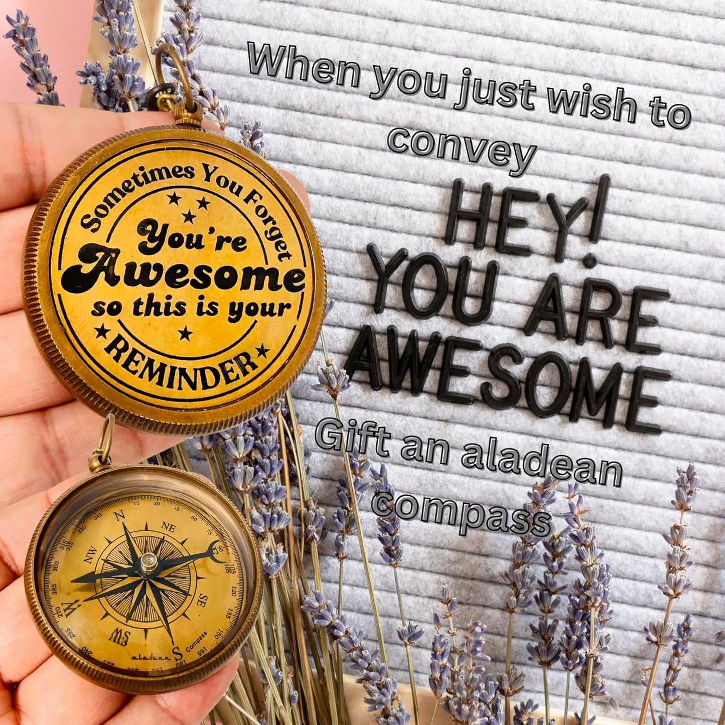 Gift for Son from Mom Dad | Engraved Compass 2" - Father to Son Gifts, Mom to Son Gifts for Graduation 2025, Birthday Baptism Confirmation Communion
