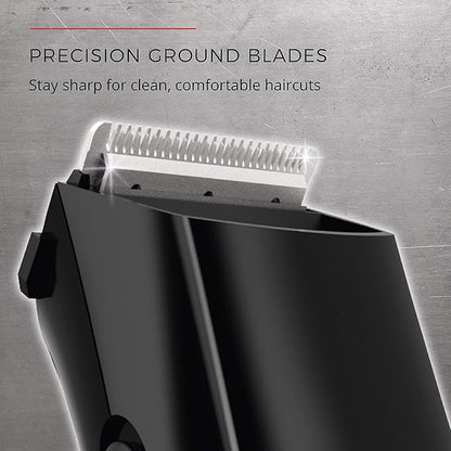 Remington Vacuum Haircut Kit, Vacuum Beard Trimmer, Hair Clippers for Men with Removable Hair Chamber and Dual Motor Power (18 pieces)