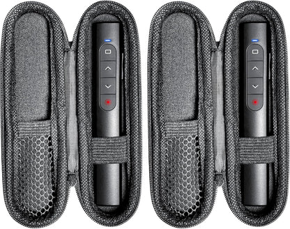 (2 Units) Wireless Presenter Remote with Case, Presentation Clicker with Hyperlink & Volume Remote Control PowerPoint Office Presentation Clicker for Keynote/PPT/Mac/PC/Laptop(Battery Included)