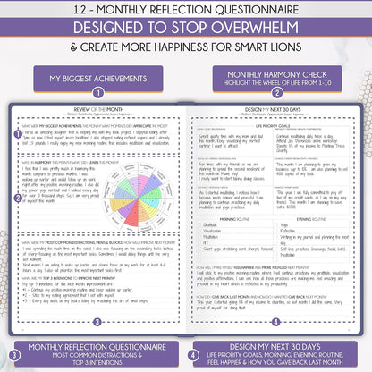 Hourly Planner - Undated Daily, Weekly & Monthly Planner with Budget Section | A 12 Month Journey to Increase Productivity & Happiness | Life Organizer & Gratitude Journal - Vertical Format
