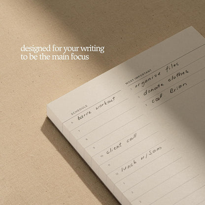 Daily and Weekly To-Do List Notepad – Desk Pad for Work and Study, Minimal, 8x6 Inches