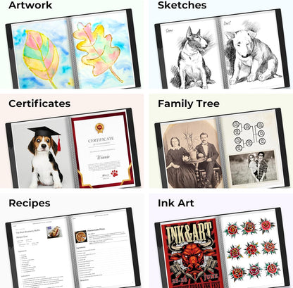 Dunwell 9x12 Presentation Book (Black), 24-Pocket Folder with Plastic Sleeves, Displays 48 Pages pf 9 x 12 or A4 Documents, Certificates, Keepsakes, Kids Art, Acid-Free Poly Portfolio Binder