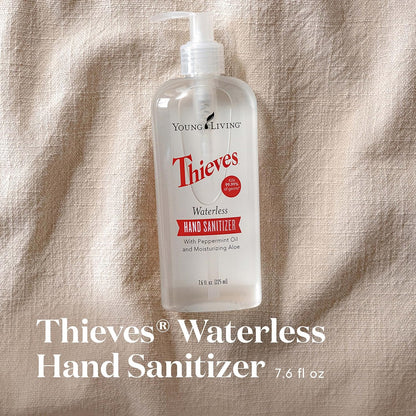 Young Living Thieves Hand Sanitizer – Essential Oil-Infused, Plant-Based, Quick-Drying, 7.6 fl oz