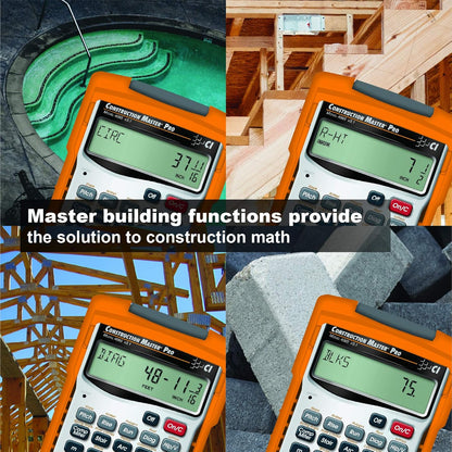 Calculated Industries 4065 Construction Master ProCalculator & 44080 Construction Master Pro-Desktop Advanced Construction Math Feet-Inch-Fraction Calculator with Trig Tool
