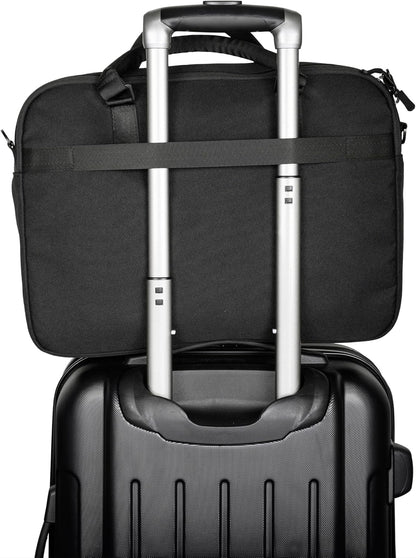 Kenneth Cole Recycled Polyester Slim 16" Laptop Business Briefcase, Black