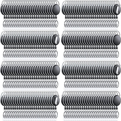 Honoson 110 Pcs Black Heavy Duty Retractable Badge Reels Batch ID Badge Holder Retractable Clip Bulk Key Holder with Ring for Office Worker Employee Doctor Nurse Gifts
