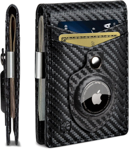 SERMAN BRANDS Money Clip Wallet - Mens Wallets slim Front Pocket RFID Blocking Card Holder Minimalist Mini Bifold