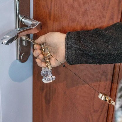 bolimoss Retractable Keychain, 3 Pcs Badge Reels for Name Card, Metal Badge Holders with Key Chain, Carabiner Badge Clip Key Ring (Silver, Rose Gold, Black)