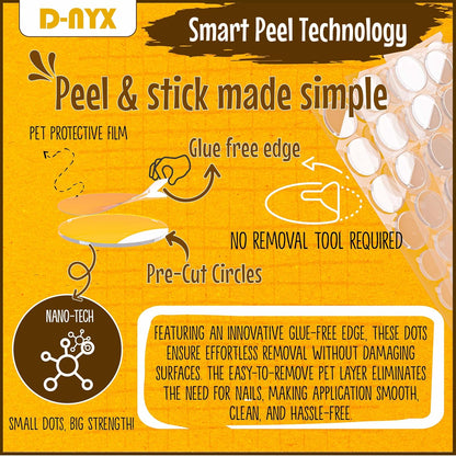 Double Sided Tape Sticky Dot Stickers 280, 350, 450, 550 or 700 Pack Removable Putty No Trace Clear Sticky Tack Waterproof Small Stickers for Festival Decoration Picture (550 Sticky Dots)