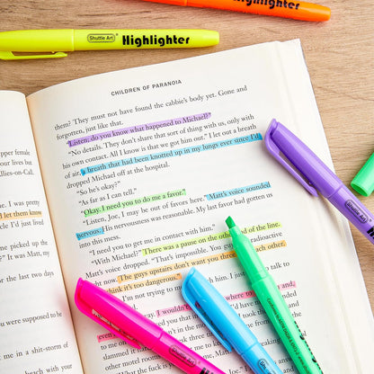 Shuttle Art 288 Pack Highlighters, Highlighters Assorted Colors Set, 8 Bright Colors Chisel Tip Dry-Quickly Non-Toxic Highlighter Markers Bulk for Adults Kids Highlighting in Home School Office