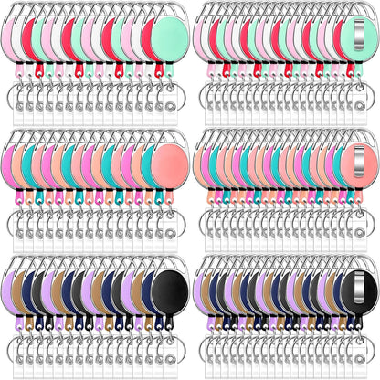 Honoson 30 Pcs Heavy Duty Retractable Badge Reels Batch ID Badge Holder Retractable Clip Bulk Key Holder with Ring for Office Worker Employee, Doctor Nurse Gifts (Vibrant Color)