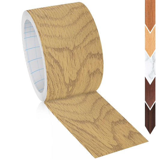 GSCIT Club Wood Grain Repair Tape, 2.4 inch X 250ft Self Adhesive Oak Grain Repair Patch for Tables, Chairs, Baseboards, Doors, Windows, Floors, Handicraft DIY.