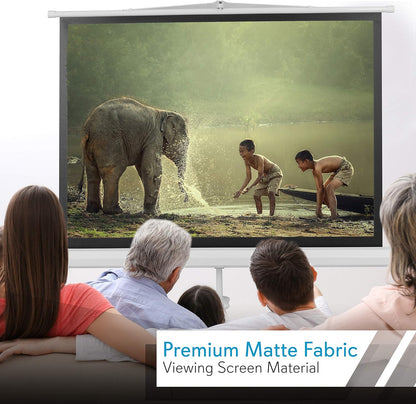 Pyle 50 Inch Portable Projector Screen with Tripod Stand – Lightweight, Durable, Easy Pull Setup Mobile Projection Screen with 4:3 Aspect Ratio, White Matte Fabric for Indoor/Outdoor Use