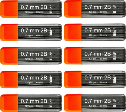 Bild Premium 1200 leads of 0.7 mm 2B Mechanical Pencil Lead Refills (2B Mega, 0.7 mm)