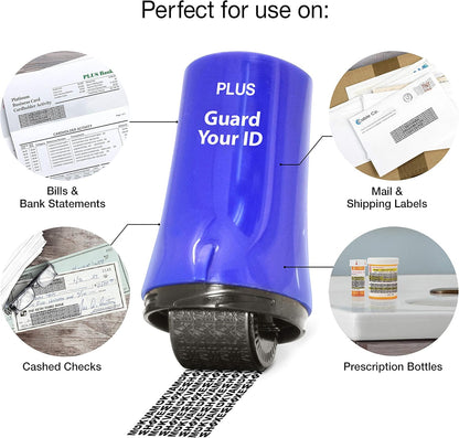 Guard Your ID Advanced Roller 2.0 Identity Theft Prevention Security Stamp Blue