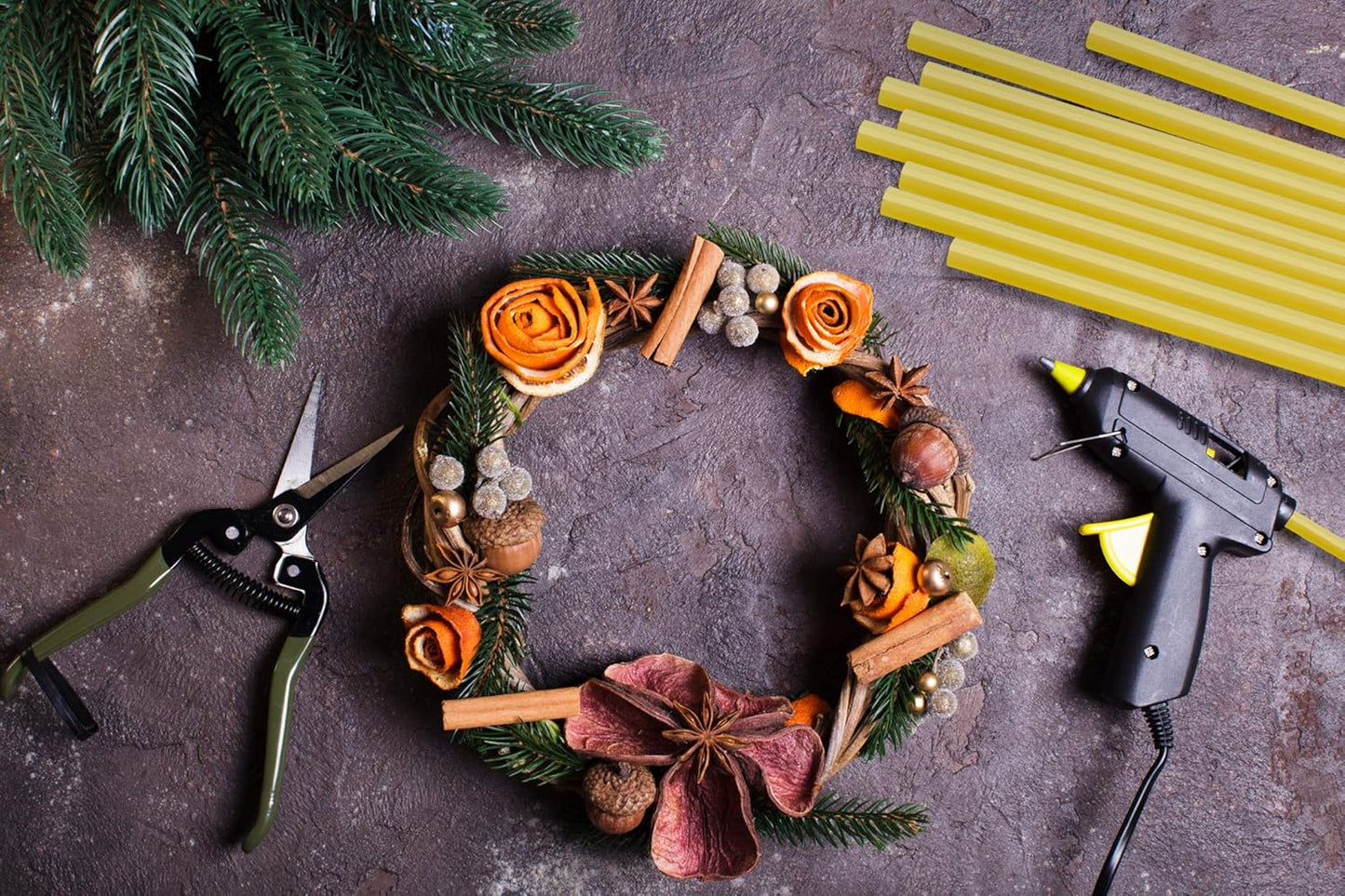 FIXSY Hot Glue Gun Sticks Woodworking, Multi Temp, Full Size 10" Long x .44" Diameter 7/16 11mm, 5LB Box Glue Stick, Approx. 90 Sticks- Compatible with Most Glue Guns