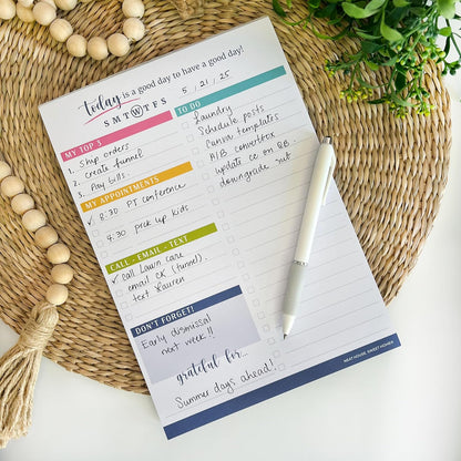 Neat House Sweet Home To Do List Notepad, Daily Planner Organizer for Work, Teacher Checklist, Student Organizer